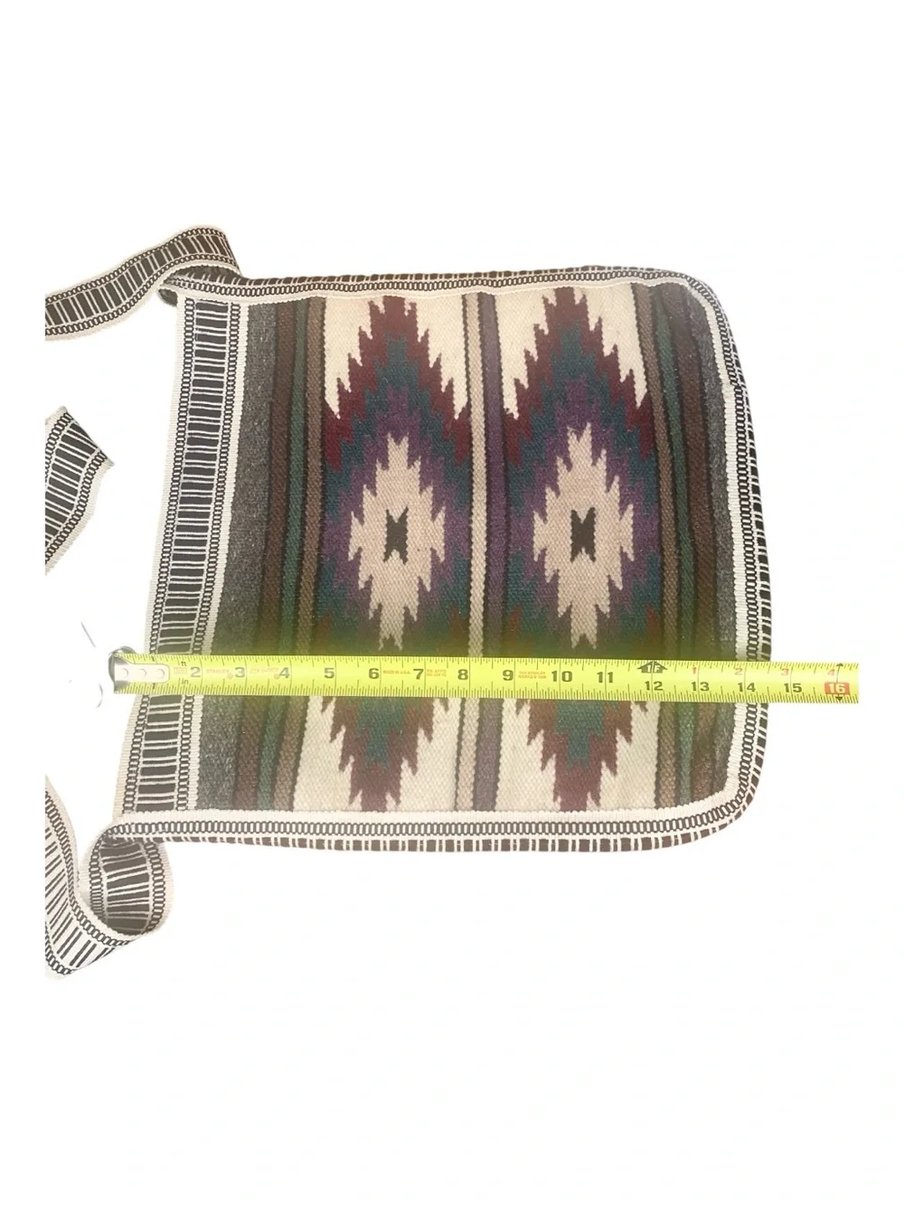 Handmade Southwestern Pattern Native Tote Bag Boho Crossbody Messenger Bag - Picture 6 of 9